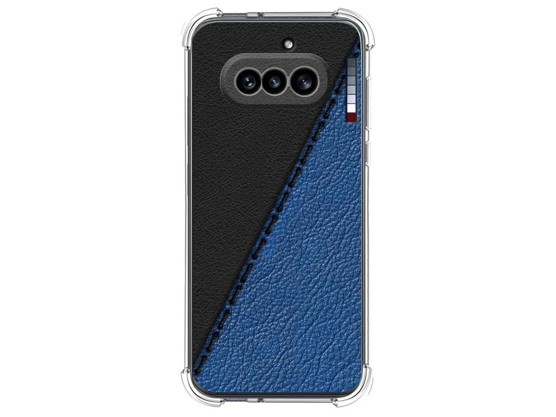 Capa Tumundosmartphone De Silicone À Prova De Choque Para Nothing Phone 4a 5g Design Em Couro 2 Estampas