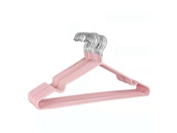 10pcs cabideiro de roupa de aço inoxidável 40cm rack secagem dormitório rosa | S/MARCA
