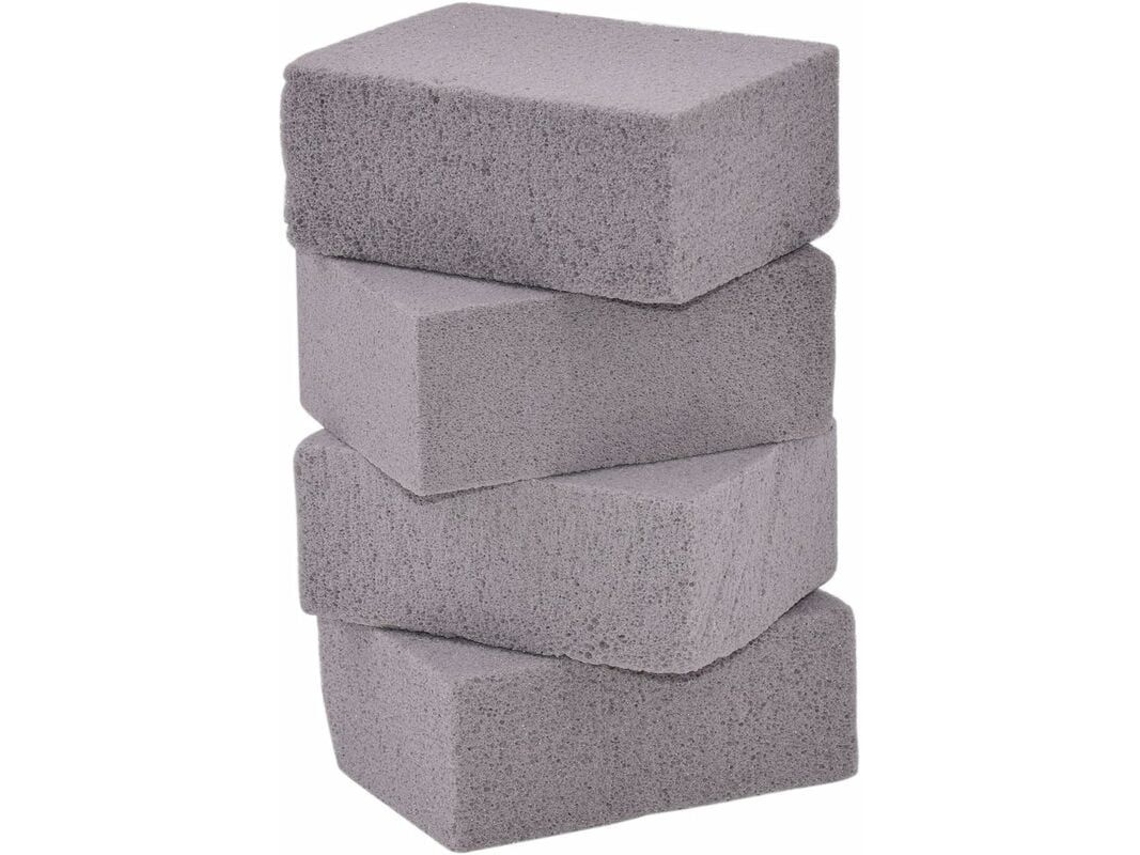 Pedra de Limpeza Churrasco Blocos Pumice Reutilizáveis 4 Unidades