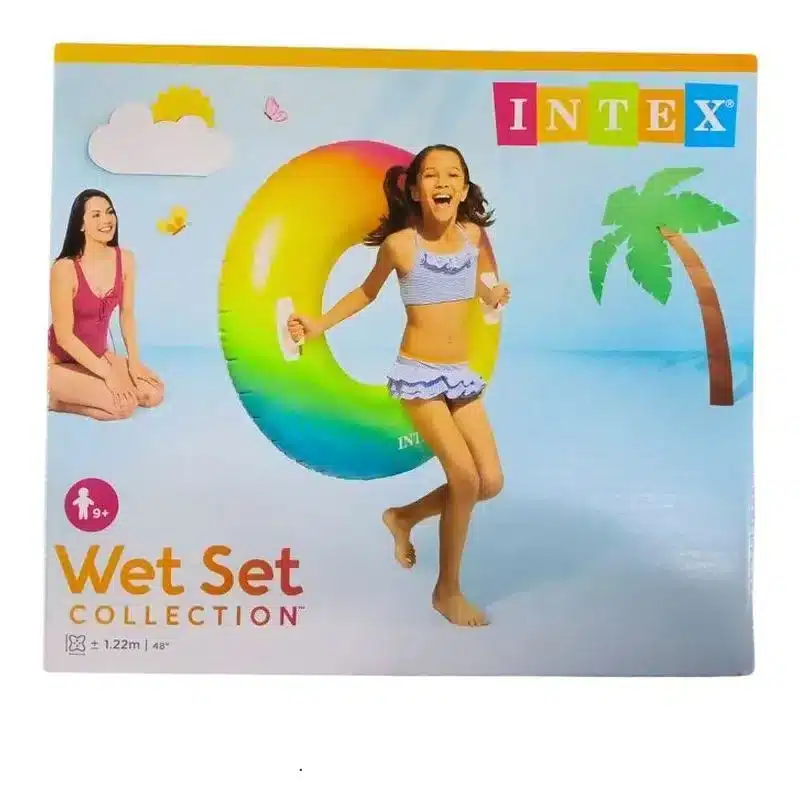 Rueda Gigante Multicolor 122 Cm Para Piscina O Playa 58202 Intex Colorbabyp24