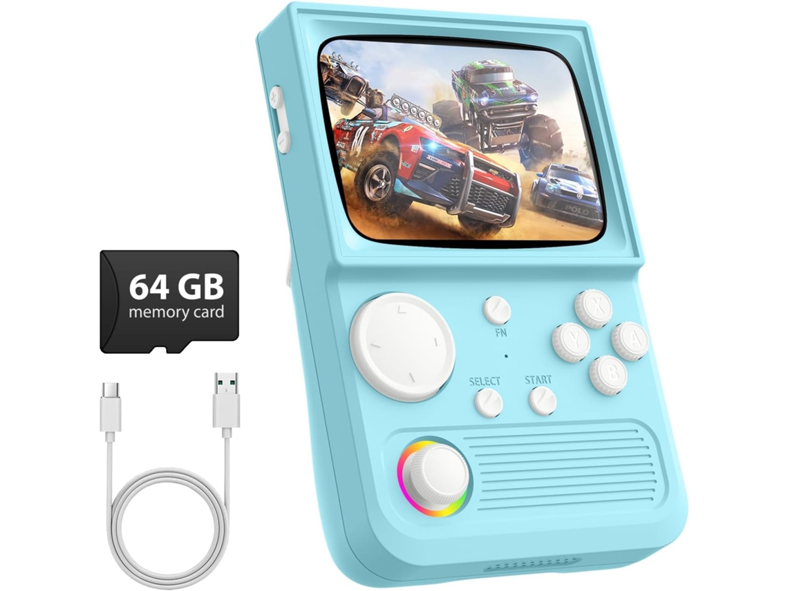 Console de Jogos Portátil Retrô R36max, com Tela Ips Hd 4 Polegadas, Consoles Videogame Co M Bateria 4000mah e Mai VONKELIOS