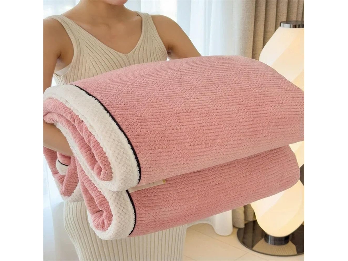 Manta Multifuncional de Lã Jacquard Gravada e Quentinha Ideal para o Inverno Cochilos, Macio, Quente, Ideal Pa