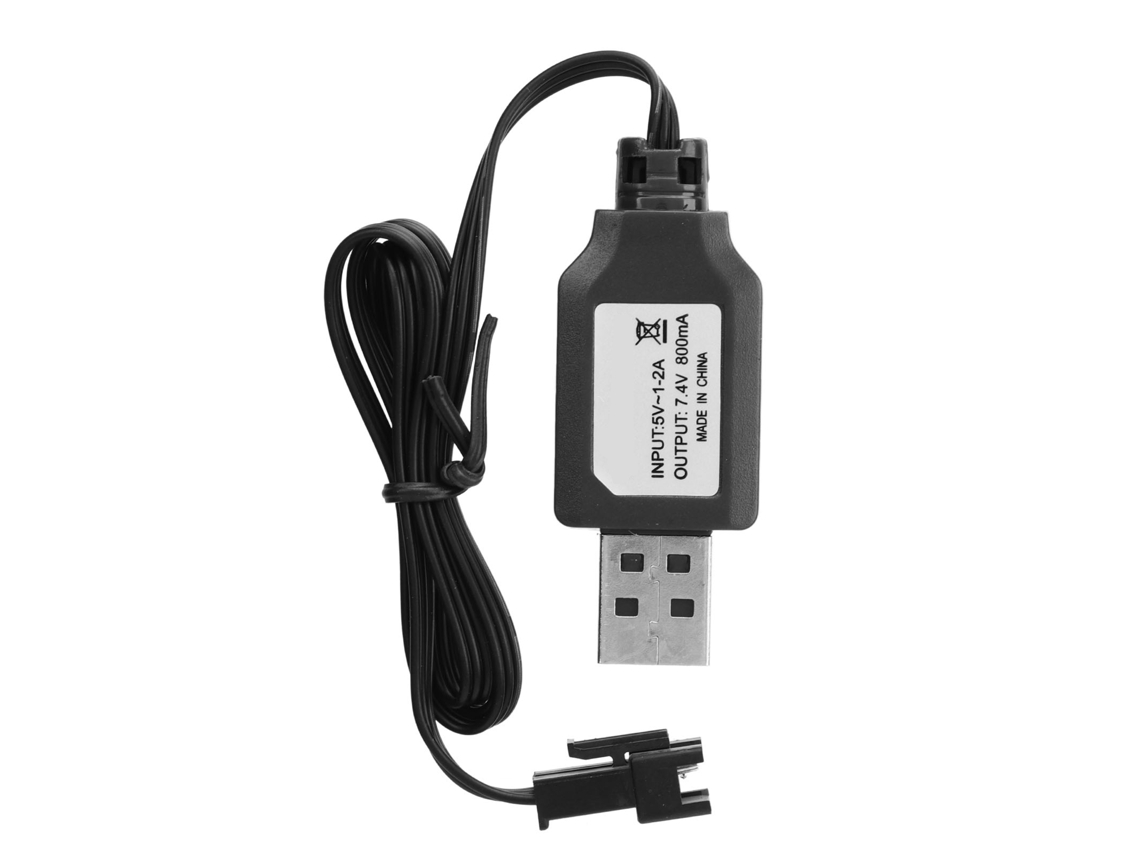 Cabo De Carregamento Usb Para Carro De Controle Remoto 7.4v Com Proteção Contra Sobrecarga E Luz Indicadora