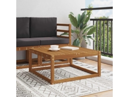 Vidaxl Mesa De Exterior Natural 79 X 79 X 37 Cm