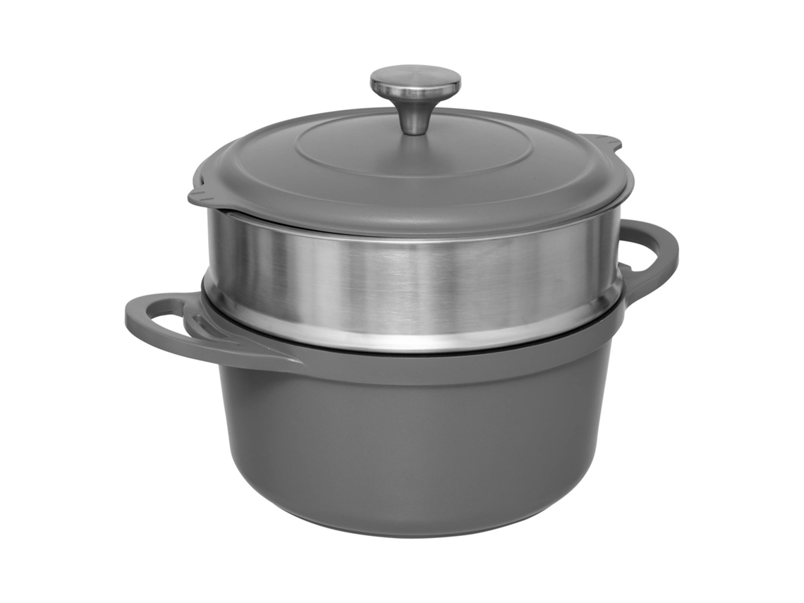 Caçarola com Cesto e Utensílios 28 Cm Alumínio Fundido Verde FIVE