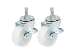 Roda giratória universal com freio, pino M10x25mm, 2,5 polegadas, 2 peças CHABERLU
