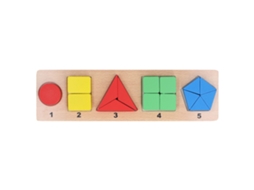 Mali brinquedo Educativo Montessori Quebra cabeça de Formas Geométricas em Madeira para Crianças