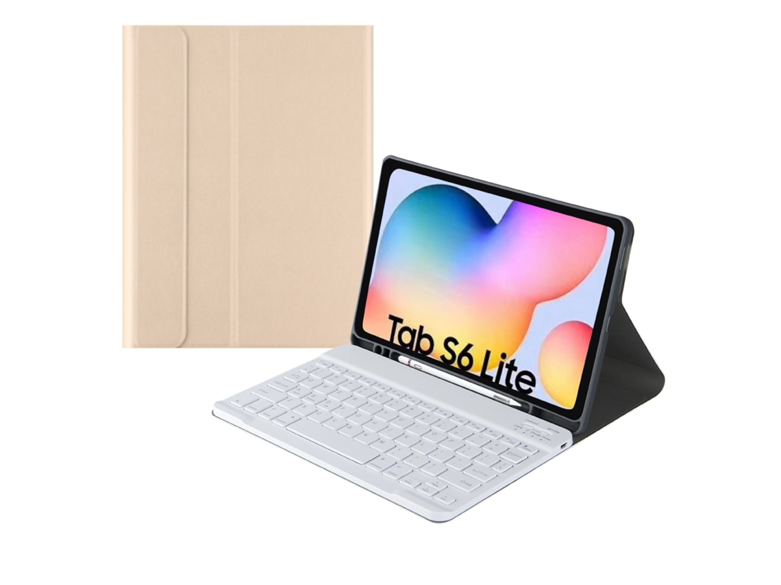 Capa de Teclado Bluetooth para Samsung Tab S9 Plus 12.4 com redondo e rato, português, rosa XIAOMOYU