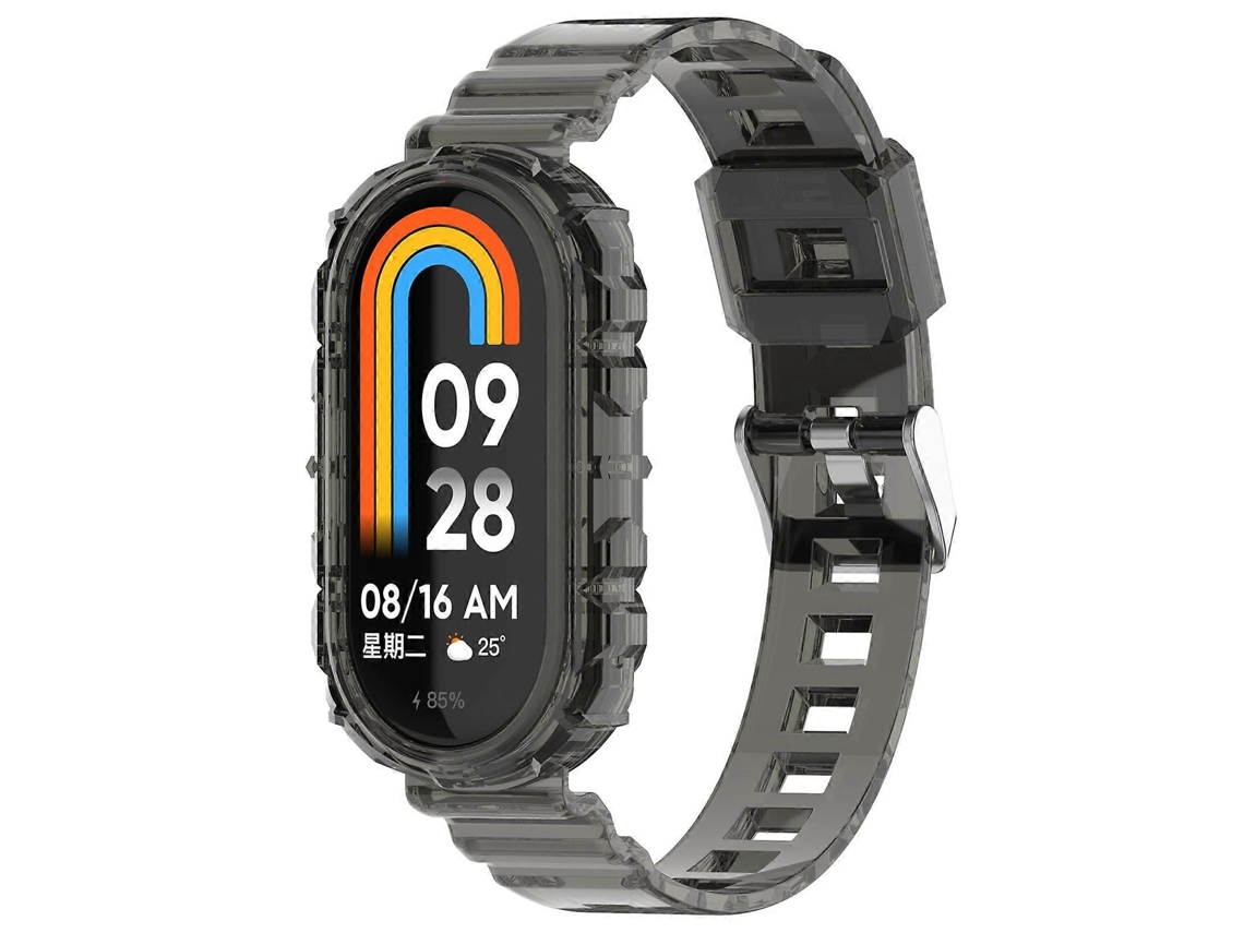 Pulseira De Silicone Transparente Integrada Para Xiaomi Mi Band 8