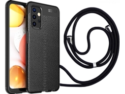 Capa Samsung A32 4G Rugged Leather com Fita Preto