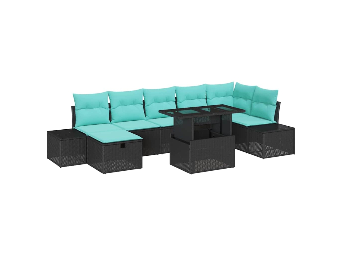 Maison Exclusive - Conjunto De Sofá De Jardim 8 Unid. Vime Pe