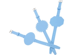 Conjunto de 3 pulseiras elétricas para enfermeiras, reutilizáveis, com Régua integrada, Na Cor Azul