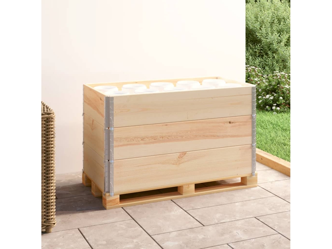 Vidaxl Colares Para Paletes 3 Pcs 50x100 Cm Madeira De Pinho Maciça