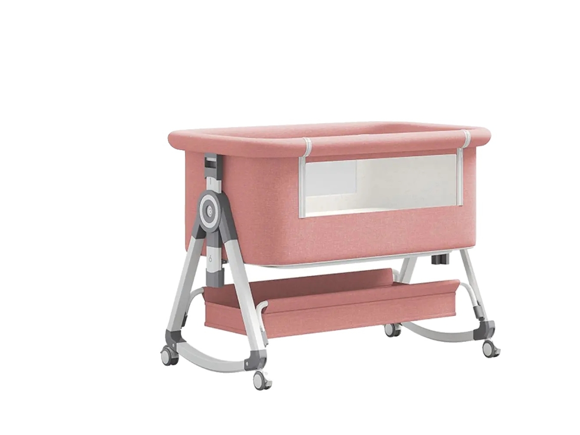 Berço De Bebê, Design Multi-funcional E Portátil, Zdc Rosa