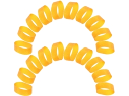 Conjunto de 88 elásticos grossos amarelos de alta elasticidade para organização e uso doméstico, ferramentas de modelagem de cabelo.