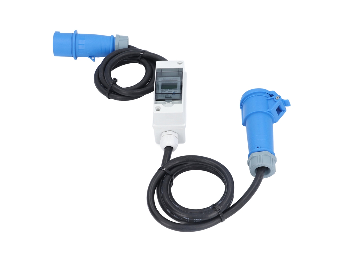 Tomada Cee 3 Pinos 16a Com Medidor Digital Lcd 220v
