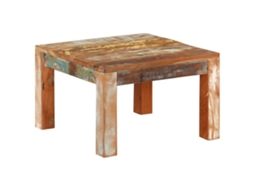 Vidaxl Mesa De Centro 55x55x35 Cm Madeira Recuperada Maciça