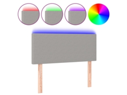 Cabeceira de Cama com Luzes Led Tecido Cinza claro MAISON EXCLUSIVE (80x5x78 cm)