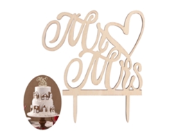 Acessório De Decoração De Bolo De Madeira (decoração Bonita Para Casamento)