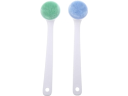 Conjunto De Escova Banho Healeved 2 Peças Com Cabo Longo, Gancho E Escova Corporal De Silicone