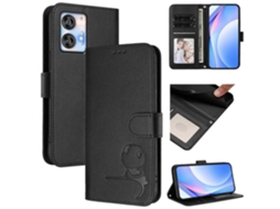 Capa De Couro Para Celular Com Rfid E Cordão Litter Panda