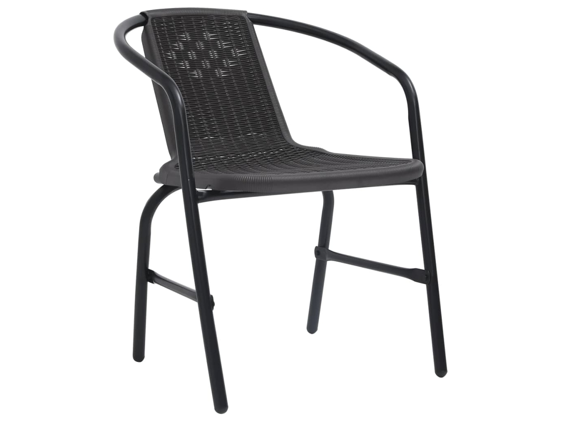 Maison Exclusive - Cadeiras De Jardim 6 Pcs Vime Plástico E Aço 110 Kg