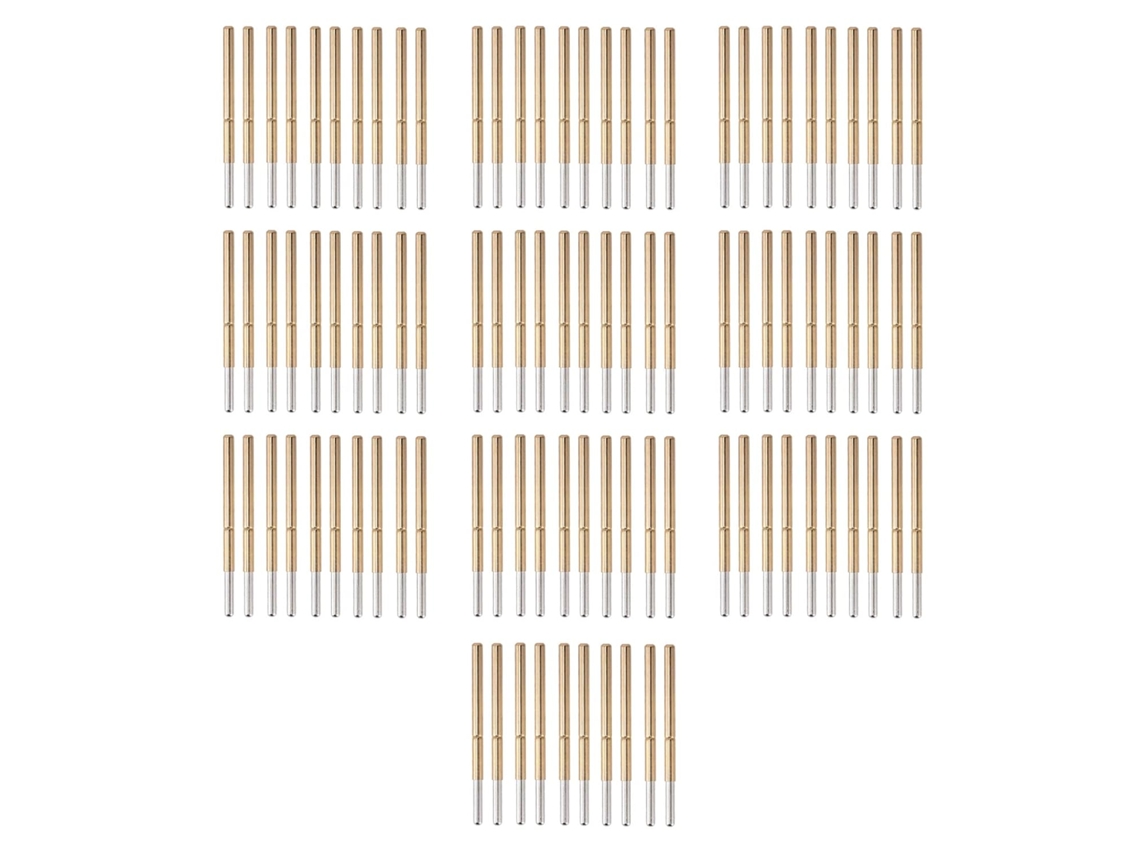 Conjunto De 100 Pinos Redondos Aço Inoxidável Para Testes Com Mola,