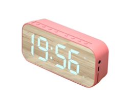 Relógio De Alarme Com Alto Falante Bluetooth E Display Digital