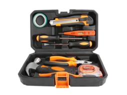 Conjunto de ferramentas manuais domésticas (para reparos caseiros, com caixa de armazenamento correspondente)