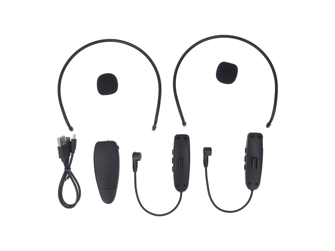 Sistema de microfone sem fio UHF de 2,4 GHz com fones para canto e oratória, transmissor e receptor | S/MARCA