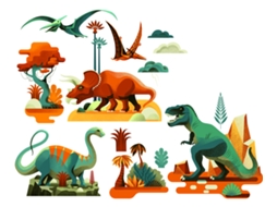 DJECO Stickers Fenêtres Dinosaures