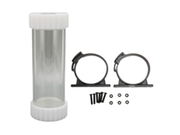 Tanque Cilíndrico Transparente De Refrigeração Por Água De 350ml Com Rosca G1/4 Luz Dourada