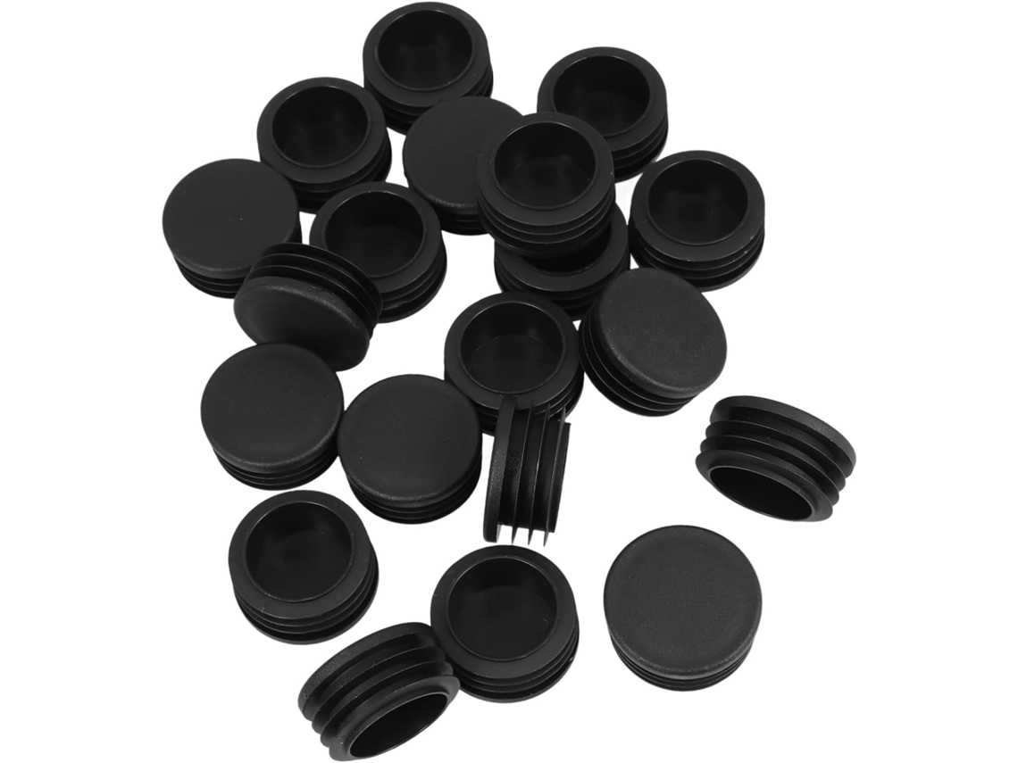 20-tampas Redondas De Nylon Para Tubos, Protetores Para Pés De Móveis Metálicos, Resistentes Ao Desgaste Para Áreas