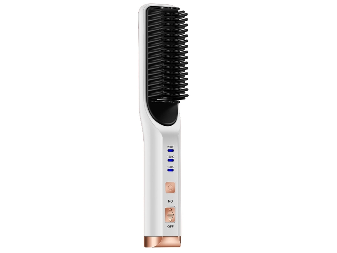 (branco) Prancha Alisadora E Modeladora De Cabelo 2 Em 1 - Compacta E Multifuncional