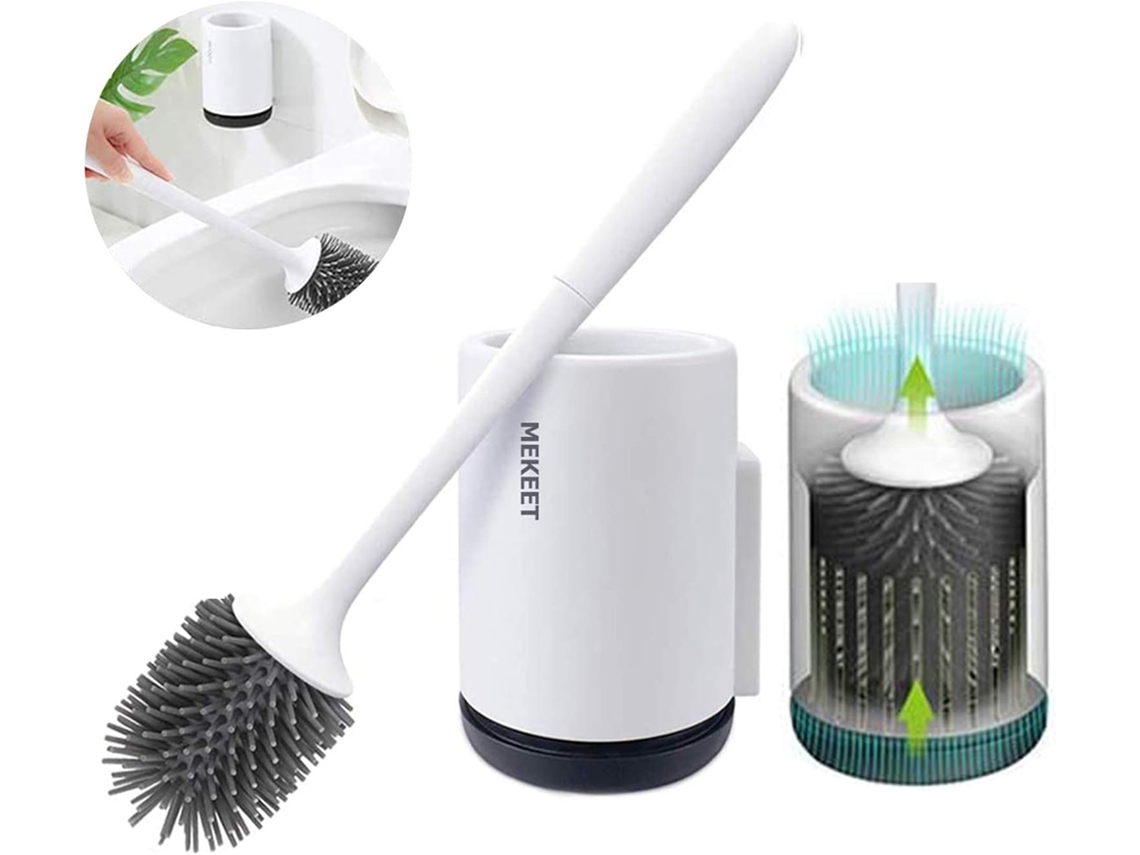Escova Sanitária de Silicone com Suporte, com Cerdas Macias AQUAFORGE