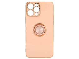 Capa LAXISCREED Iphone 13 Pro Anel Dourado Rosa