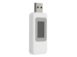 Analisador de energia com detecção de energia USB, leitura direta, exibição fácil e função de armazenamento (branco)