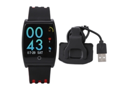 Pulseira inteligente Qs05, 1.3 polegadas, monitor de pressão arterial e resistência à água EOOCOO