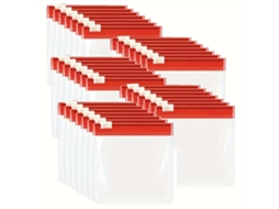 Sacos Reutilizáveis CHRUI 35 Peças Fecho Slider Sem Bpa para Organização (vermelho)