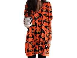 Sudadera De Halloween Para Mulher Com Mangas Longas, Gola Redonda, Bolsos, Tipo 4, Xxl