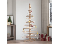 Vidaxl Árvore De Natal Decorativa 180 Cm Madeira De Pinho Maciça