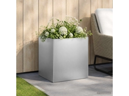 Vidaxl Vaso De Jardim Prateado 20 X 20 X 20 Cm Aço Inoxidável