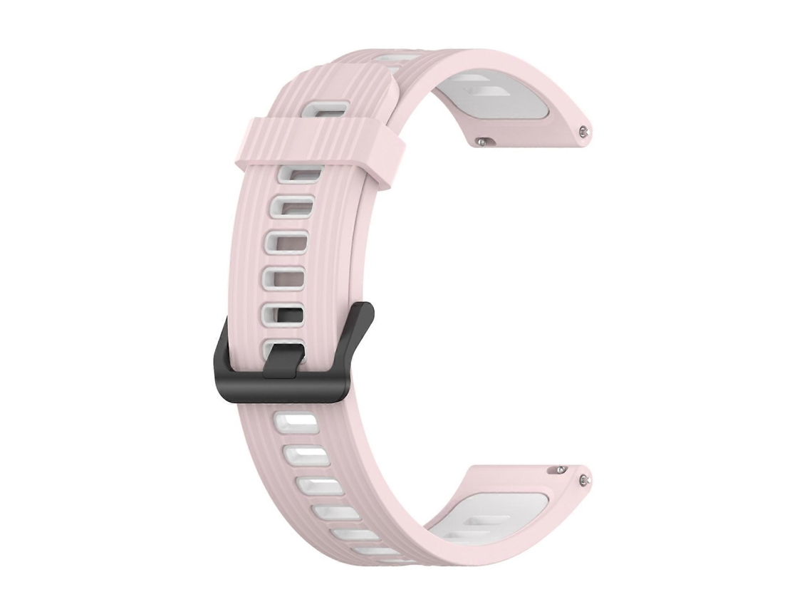 Pulseira De Silicone Listrada Bicolor Para Huawei Watch Gt 3 46mm 22mm (branco E Preto)