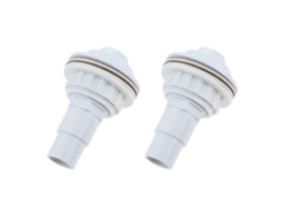Bicos Retorno Piscina Acima do Solo 2un, com Adaptador e Vedantes. Ref.sp1023, Rosca Interna 1,5", Porca + Junta Inclusos.