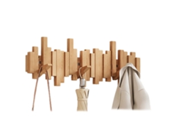 Cabide de Madeira, Design de Piano, para Parede, Cabide Dobrável Multifuncional, Decoração Estética para o Quarto, Faia 8 Ganchos BRILVIBERA