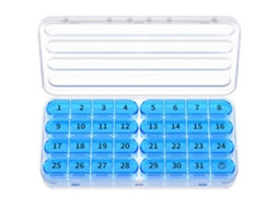 Organizador De Comprimidos Eifson 31 Dias 1 Vez Ao Dia Para Viagem Sem Bpa (azul)