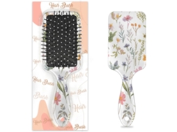 Escova Desembaraçadora Para Cabelos Molhados E Secos, Com Estampa Floral Verde Em Aquarela, Pentes Com Almofada De Ar