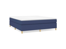 Cama De Molas Ensacadas Vidaxl Azul Tecido (203 X 160 X 35 Cm)