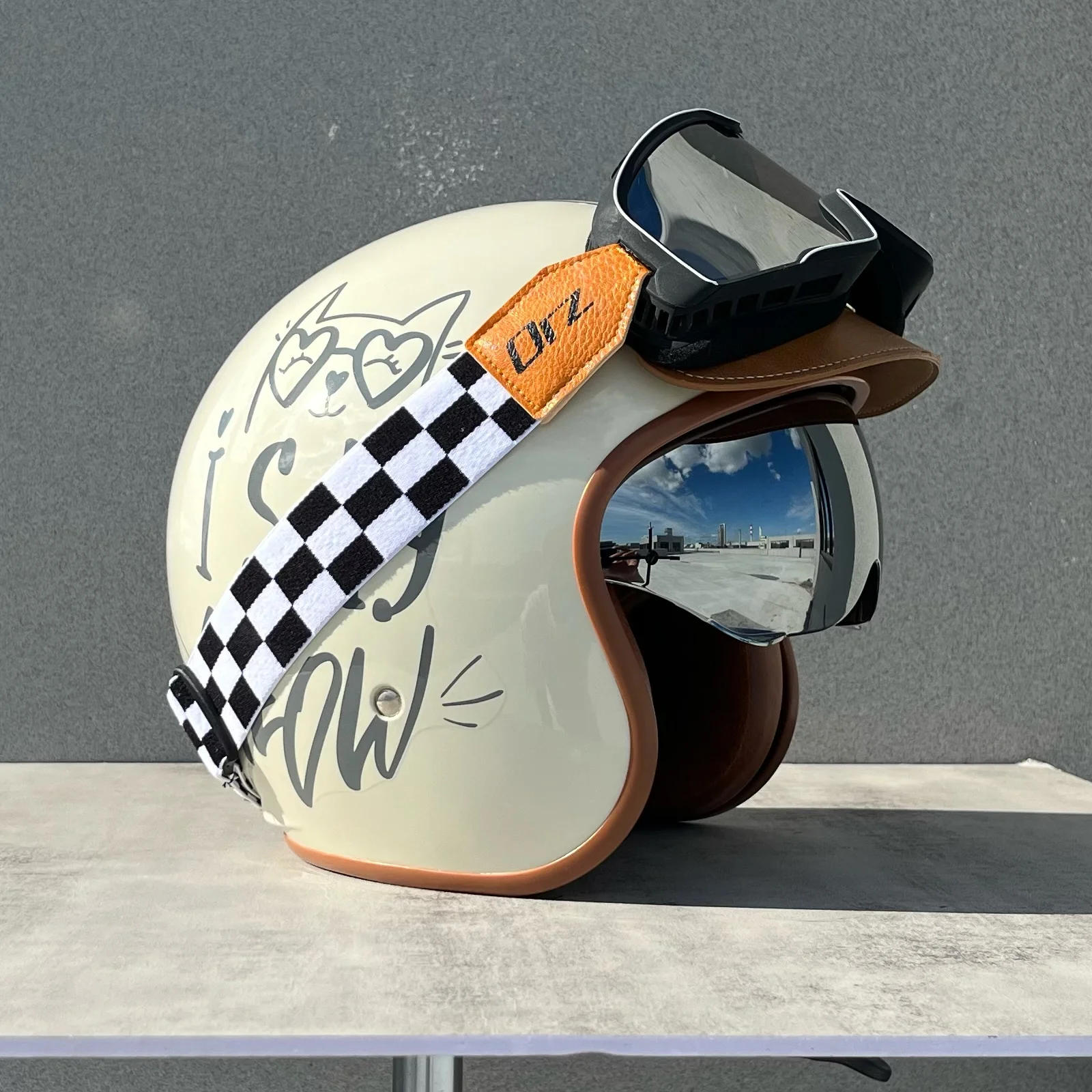 Capacete Semi-aberto (xxl) Em Abs, Com Certificação Dot E Proteção Uv.