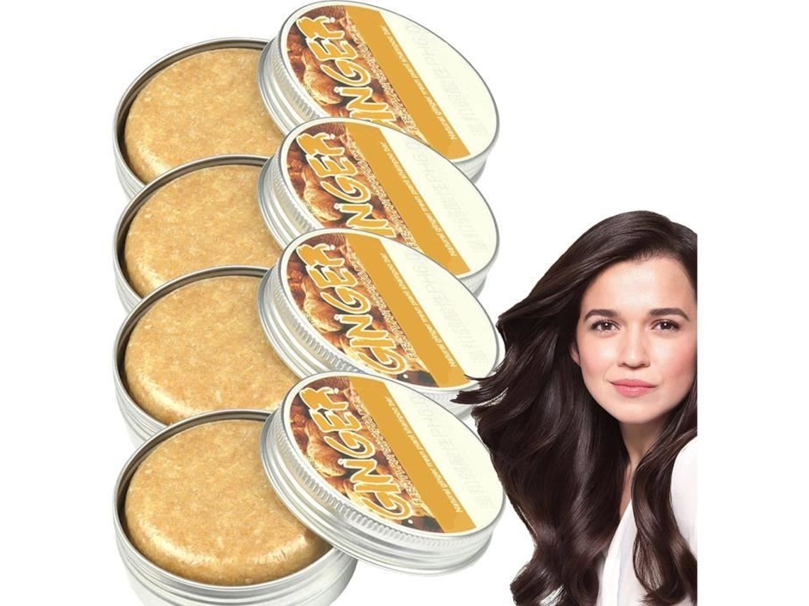 Barra de Shampoo para Crescimento de Cabelo de Gengibre Sabonete de Shampoo de Gengibre Shampoo Sólido para Cabelo Shampoo 352